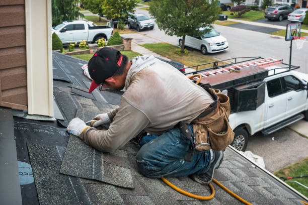 Professional Roofing technician working in Agency, IA